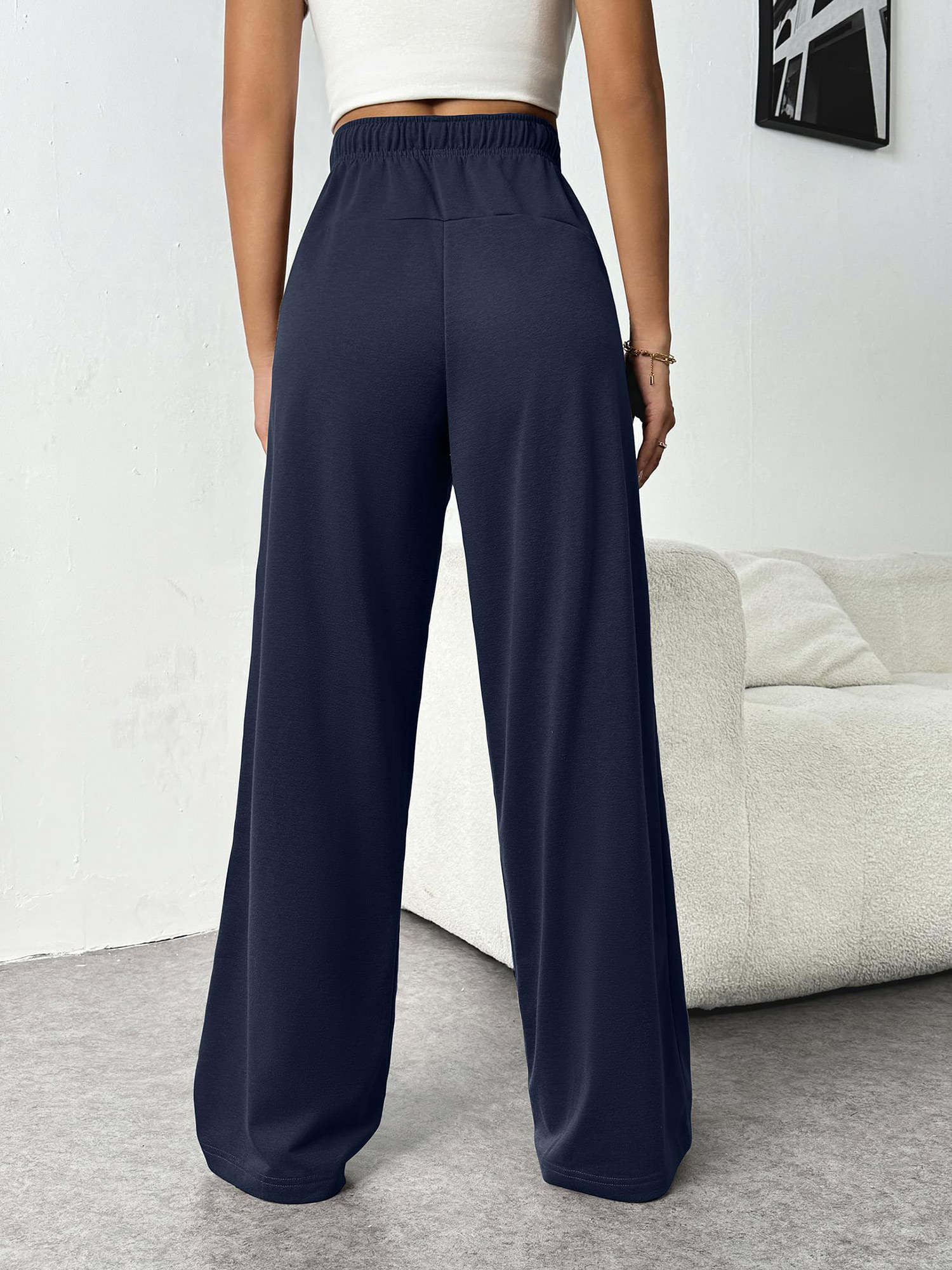 Temofon Women's Fall Sweatpants with Pockets, Dark Blue photo 7