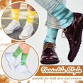 thumbnail image 7 of CHENjy Cotton Socks for Women, Black Tie Dye Mid Calf Crew Socks, Funky Hip Hop Skateboarding Socks, Soft Breathable Fall Winter Casual Wear, 7 of 7