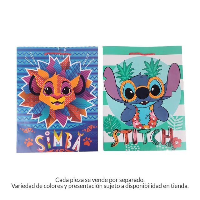 Bolsa para Regalo Prichos Disney Animada con Asas de Cordón Varios Modelos 1 pieza