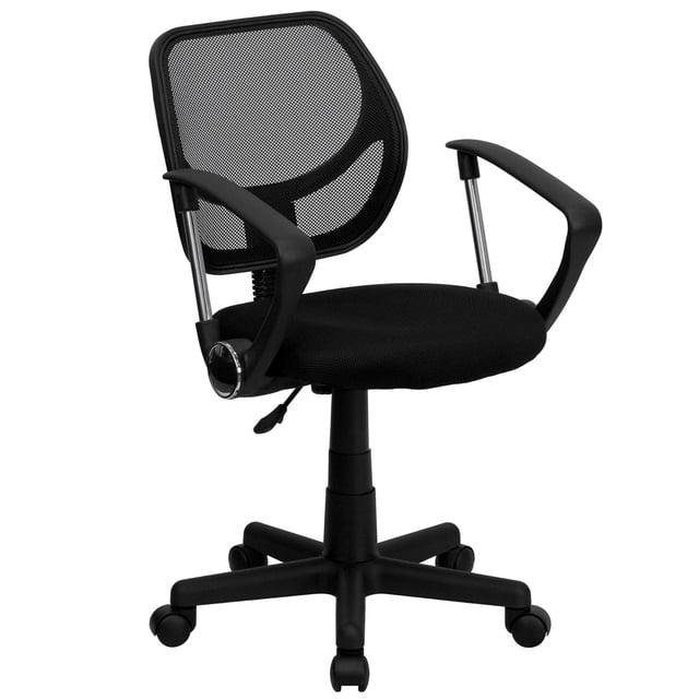 Scranton and Co Chaise de Bureau Réglable à Dossier Mi-Haut en Maille, Noire