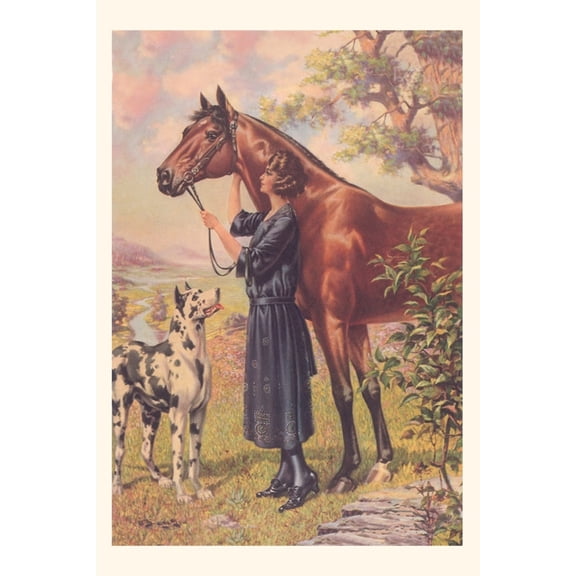 Pocket Sized - Found Image Press Journals: Vintage Journal Woman with Horse (Paperback)