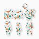 thumbnail image 1 of Conjuntos de pijamas navideños a juego para toda la familia con estampado de árbol de Navidad, cordón y bolsillos, 1 of 5
