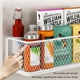 thumbnail image 2 of pitrice Rust-proof Stainless Steel Refrigerator Storage Box With Strong Magnets Orderly And Tidy Sorting White Dwarfs Large size, 2 of 6