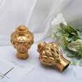 thumbnail image 4 of 4PCS Pineapple Curtain Rod Covers Ends Gold Plastic Curtain Finials Ends Caps Round Pole Finials 27.8mm Inner Diameter Curtain Heads for Home Office Curtain Roman Rod Decor(99.3x63mm) Golden, 4 of 6