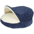 thumbnail image 3 of Precious Tails Plush Corduroy and Sherpa Lined Pet Cave Bed - Comfortable, Durable Dog & Cat Bedding, Cozy Washable Pet Bed for Small and Medium Pets, 3 of 13