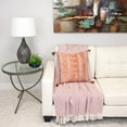 thumbnail image 2 of Parkland Collection Transitional Stripes Pink Square 18" x 18" Pillow, 2 of 6