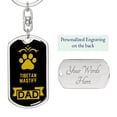 thumbnail image 2 of Tibetan Mastiff Keychain Stainless Steel or 18k Gold, 2 of 10