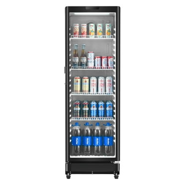 KFFKFF Commercial Merchandiser Refrigerator Single Glass Door 8.1 Cu ft , Display Beverage Cooler Merchandiser