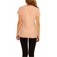 thumbnail image 3 of Reebok T-Shirt de Base Chiné à Revers pour Femmes, Rose, Très Petit, 3 of 4