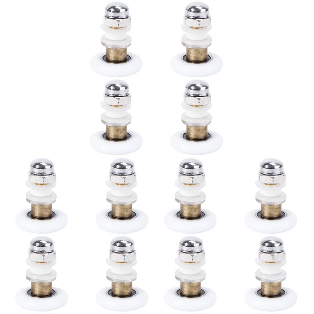 12 piezas de 28 mm de cobre para puertas de ducha, rodillos, ruedas, poleas, guías, piezas de repuesto para el hogar, el baño y el bricolaje