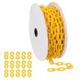 thumbnail image 1 of Uxcell Yellow Plastic Chain, 72 ft 6mm Safety Barrier Chain for Crowd Control, 1 of 7