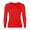 Red, variant on Mens Cotton Long Sleeve Undershirts Fleece Lined Base Layer Athletic Muscle Shirts Spring Fall Winter thermal Top Gray