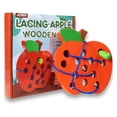 thumbnail image 6 of Wooden Lacing Apple Threading Toys Wood Lace Block Puzzle Shape Travel Game Toys Early Learning Fine Motor Skills Educational Gift for 3 4 5 Years Old Toddlers Baby Kids Boys, 6 of 6