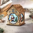 thumbnail image 3 of Christmas Luminous Cabin Window Display Christmas Tree Door Wooden Decoration, 3 of 5