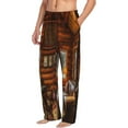thumbnail image 2 of Balery Log Cabin Inside print Men's Pajama Pants,Ultra Lightweight Pjs,Lounge Pant-XX-Large, 2 of 9