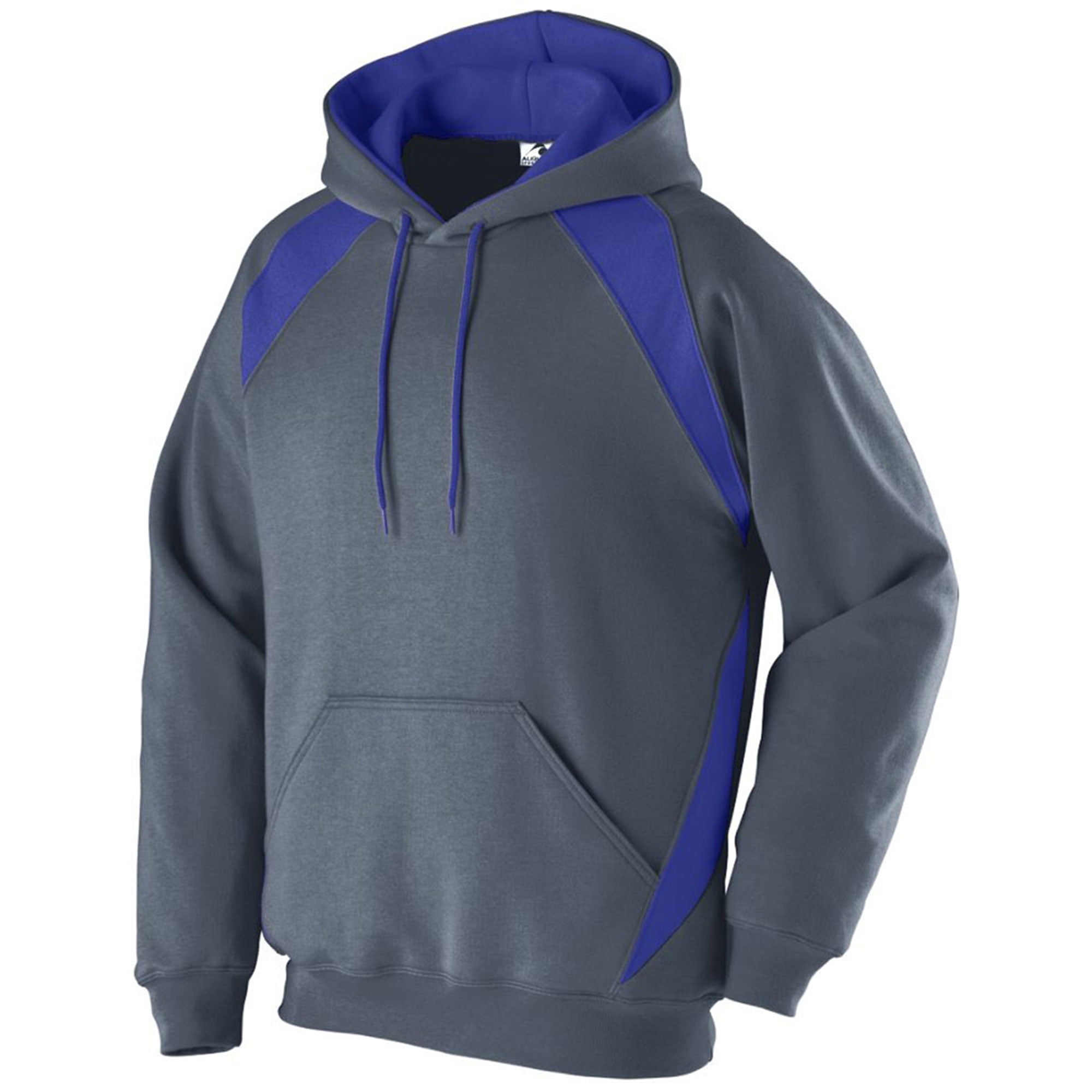 Augusta Mens Athletic Fleece Circuit Hoody, Graphite/Purple, 3XL, Style