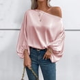 thumbnail image 2 of Long Sleeve Shirts for Women, Off The Shoulder Blouses for Women Long Length Sleeve Tops Dressy Casual Blouse, 2 of 7
