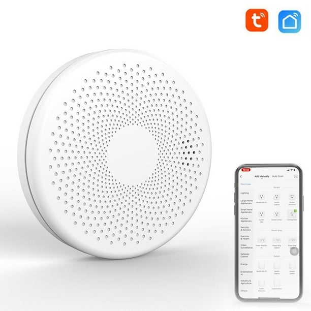 Tuya WiFi 2 en 1 Detector inteligente de humo de monóxido de carbono Detectores de gases CO Función Tomshoo dispositivo de aviso