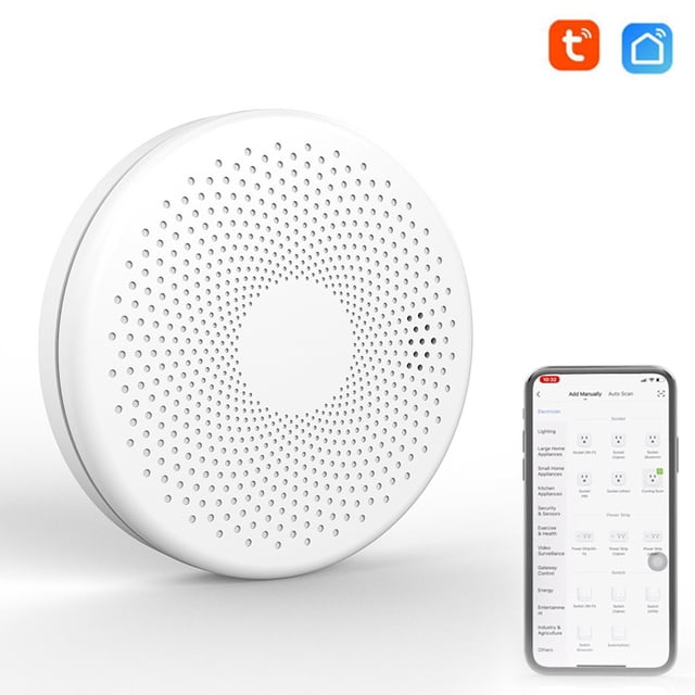 Tuya WiFi 2 en 1 Detector inteligente de humo de monóxido de carbono Detectores de gases CO Función TOMSHOO dispositivo de aviso