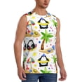 thumbnail image 2 of Daiia Penguins On The Beach Printed Men's Tank Tops,Casual Soft Sleeveless Gym Muscle Shirts Bodybuilding Tee-X-Large, 2 of 8