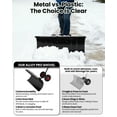 thumbnail image 5 of Effortless Snow Removal Heavy-Duty Steel Snow Shovel Plow – 36-Inch, 7-Position Adjustable Ergonomic Handle, Angled Blade & All-Terrain Wheels for Driveways, Sidewalks & Yards – Black, Single Rod, 5 of 8