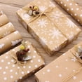 thumbnail image 4 of Papel de regalo de Navidad Kraft Rollo de papel de regalo de Navidad Rollo de papel Kraft Envoltura de color Papel de regalo de Navidad grueso Chic Marrón Tradicional Retro Ecológico Natural Rollo grueso largo Juego de 5 piezas esquí esquí Gafas de esquí, 4 of 5