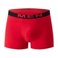 thumbnail image 3 of JoveMarine Men's Underwear Men's Solid Color Boxer Briefs Elastic Waist Casual Underwear Fashion Basics for Everyday Wear Red 2XL, 3 of 4