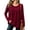 732#Red, variant on Women's Crew Neck Base Layer Top Long Sleeve Casual Undershirt Long Sleeve Base Layer S