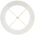 thumbnail image 3 of Imperial Shade Set of 2 Creme White Medium Drum Lamp Shades 14" Top x 16" Bottom x 12" High (Spider) Replacement with Harp and Finial, 3 of 7
