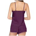 thumbnail image 5 of FUNUONY Womens Silk Pajamas Set Satin Camisole Pjs V Neck Sleepwear Set ,2 Piece Tank Top and 2 Piece Shorts Lace Camisole Undershirt Sleeveless Shorts Women's Loungewear Camouflage S, 5 of 6