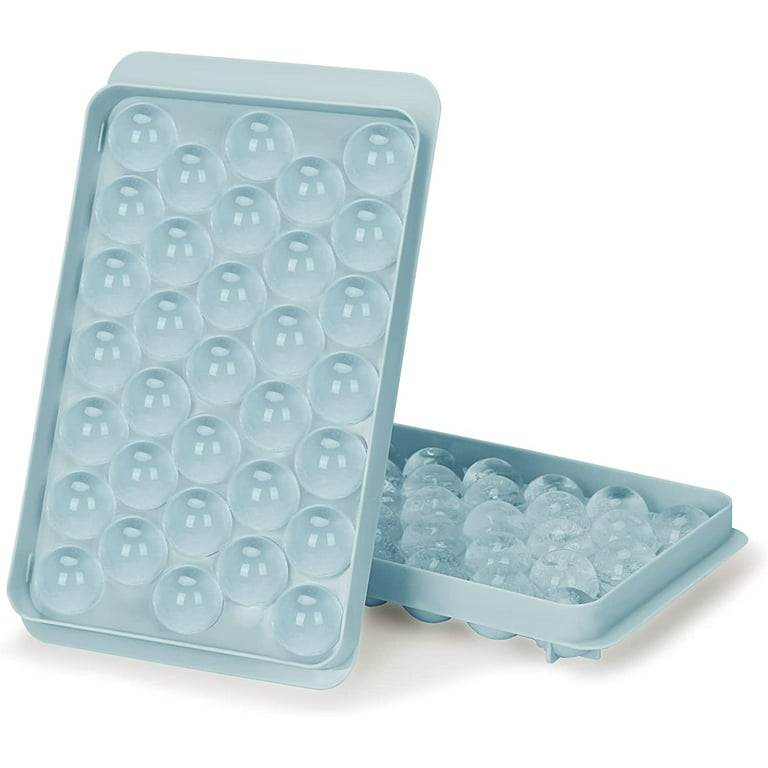 Ice Cube Tray, Silicone Apple Ice Ball Trays Maker, Blue Small