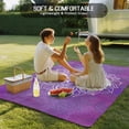 thumbnail image 4 of Boho Floral Outdoor Rug for Patio/Deck/Porch, Non-Slip Large Area Rug 5 x 7 Ft, Purple Flowers Vintage Bohemian Watercolor Indoor Outdoor Rugs Washable Area Rugs, Reversible Camping Rug Carpet Runner, 4 of 8
