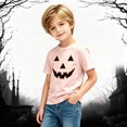 thumbnail image 2 of CONFREE Halloween Boys Short Sleeve Tshirts Crew Neck Pumpkin Face Graphic Soft Hallowmas T-Shirts for Kids, 2 of 5