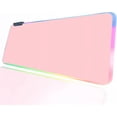 thumbnail image 1 of Pink RGB Gaming Mouse Pad 31.5x12 Inch PC XL Large Extended Glowing Led Light Up Desk Pad Non-Slip Rubber Base Computer Keyboard and Mouse Pad Cool Cute Mousepad Mat, 1 of 5
