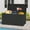 Black, variant on Uforic 72 Gallon Outdoor Resin Storage Box with Wheels, Patio Deck Box for Indoor & Outdoor Use, Ideal for Throw Pillows, Sports Gear & Yard Supplies, Black
