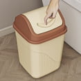 thumbnail image 1 of MTBLYS Papelera cuadrada grande con tapa | Cubo de basura de plástico con control de olores | Papelera para baño de oficina | 35 x 24,4 x 24,4 cm | Papelera pequeña para escritorio, 1 of 6