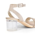 thumbnail image 2 of Sandalia DREAM PAIRS Talle 9.5 Dorada con Tacones y Pedrería Transparente, 2 of 6