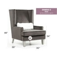 thumbnail image 4 of Glory Furniture Wilshire G0951A-AC Chair   DARK GRAYVelvet, 4 of 6