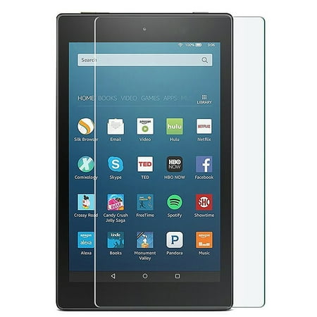 Nupro Screen Protector Kindle KIQ Tempered Glass Screen Protector for Amazon Kindle Fire HD 8, Case-Friendly Anti-Scratch Self-Adhere Easy-to-Install Includes Cleaner ()