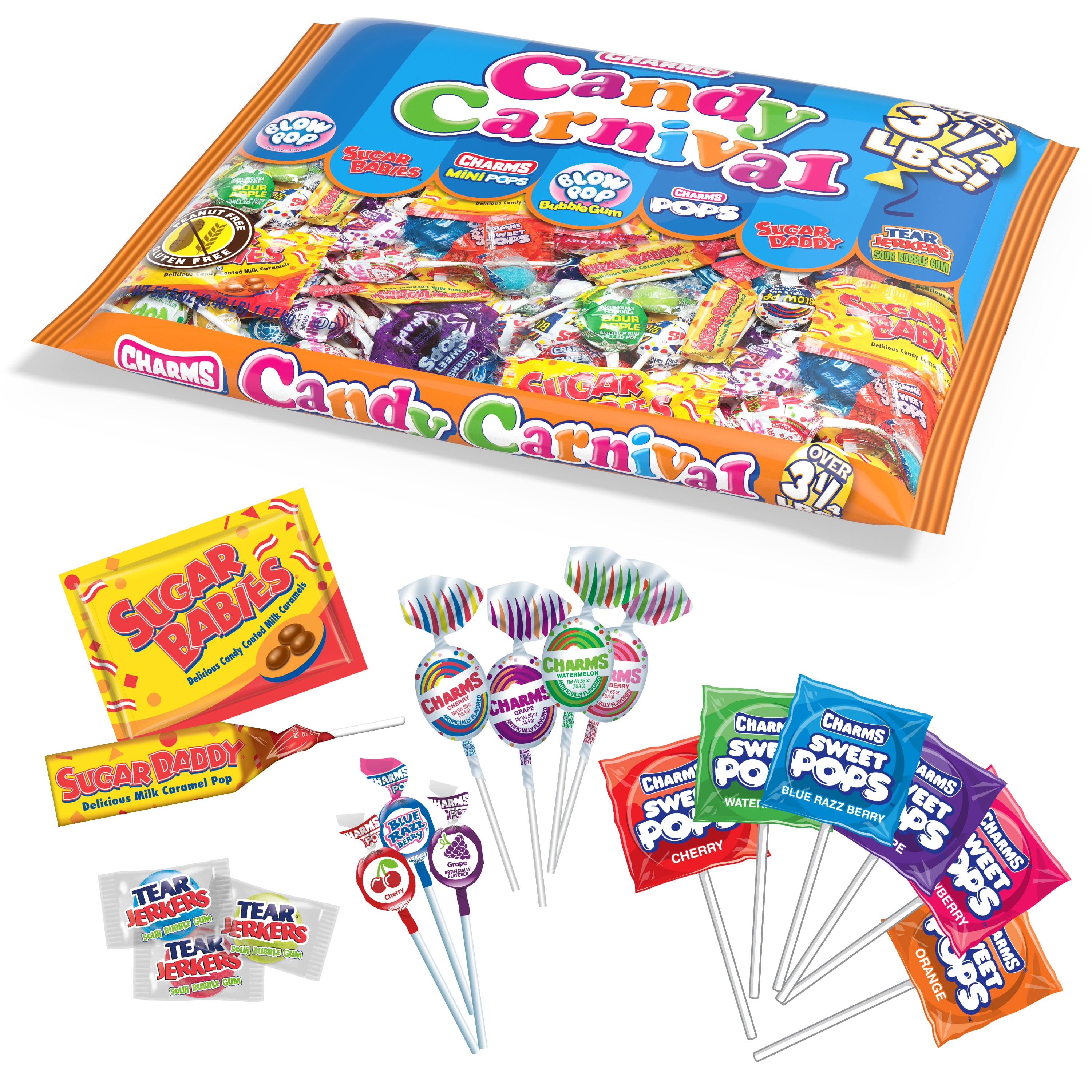 Charms Candy Carnival Assorted Bag Candy, 55.5 oz - Walmart.com Charms Candy Carnival Assorted Bag Candy, 55.5 oz - Walmart.com