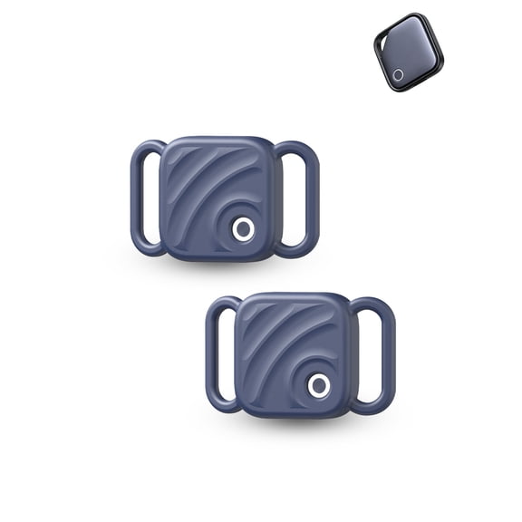 2 PACK HYRACPO Silicone Protective Case for UGREEN Tag, Anti-Lost Shockproof Tracker Cover-Blue