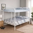 thumbnail image 7 of Fegy Full over Full Bunk Bed with Ladder and Rails-White Metal Frame, 7 of 7