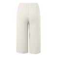 thumbnail image 5 of XAOFW Girl's Knee Length Pants Lightweight Girls Casual Wide Leg Trousers With Pockets And Ties For Everyday Wear Trendy Bottoms 4-5 Years, 5 of 5