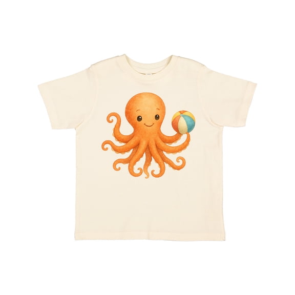 Inktastic Cute Octopus with Beach Ball Boys or Girls Toddler T-Shirt