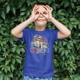 thumbnail image 3 of Birthday Boy Cool T-Rex in Sunglasses Shirt for Kids 9th Birthday Dinosaur Theme Tee Vintage Royal Shirt Youth Small, 3 of 4