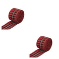 thumbnail image 1 of Matsuzay Cintas de Navidad, adornos de casa a cuadros clásicos portátiles, lazos florales DIY, accesorios decorativos para celebración 2 Ancho 4cm 2Conjunto, 1 of 6
