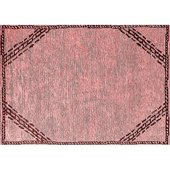 Ahgly Company Indoor Rectangle Oriental Red Industrial Area Rugs, 6' x 9'