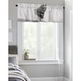 thumbnail image 4 of Kitchen Cafe Valance Curtain for Small Windows,Rhinoceros Sitting on the Toilet Rod Pocket Short Valances Gray Funny Animals Art Window Treatment Panel for Living Room/Bedroom/Bathroom,42x12in, 4 of 9