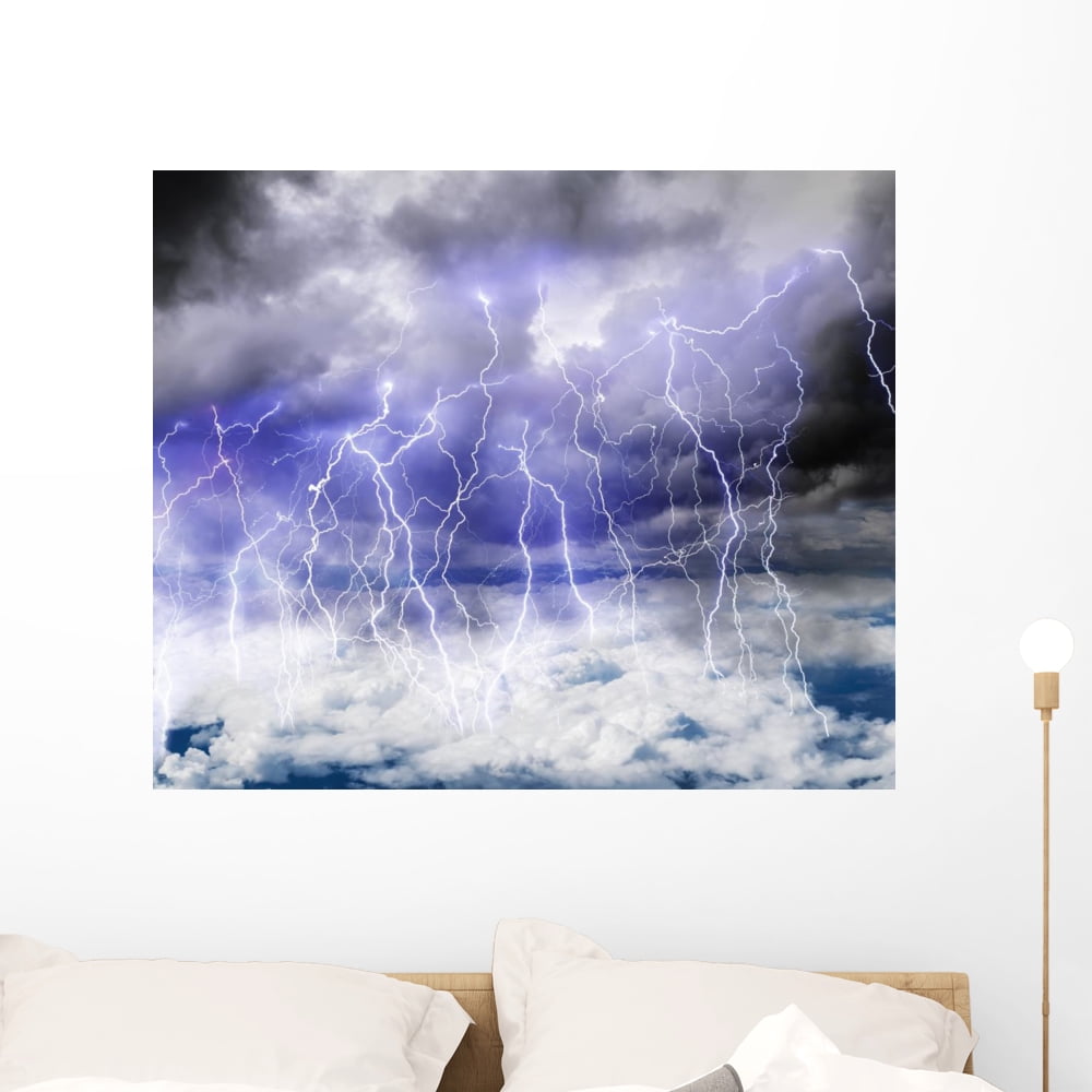 Black Clouds Sky Full by Wallmonkeys Peel and Stick Graphic (36 in W x ...