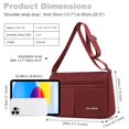 thumbnail image 6 of KXF Women Nylon Crossbody Satchel Purse, Lightweight Waterproof Multi Pocket Handbag for Daily Commute, 6 of 7